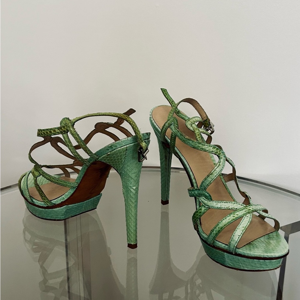 Turquoise Pelle Moda Heels